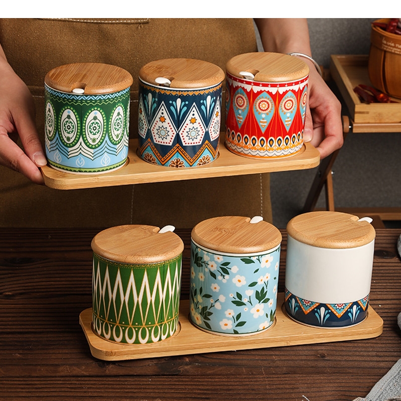 Ceramic Seasoning Jar Set Kitc - Korean Kitchen Gadgets review and price