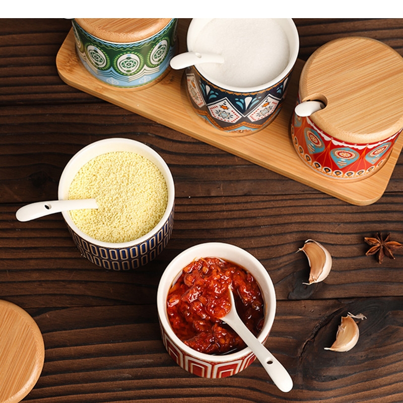 Ceramic Seasoning Jar Set Kitc - Korean Kitchen Gadgets review and price