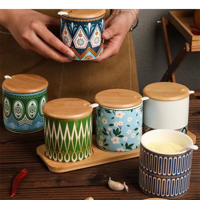 Ceramic Seasoning Jar Set Kitc - Korean Kitchen Gadgets review and price