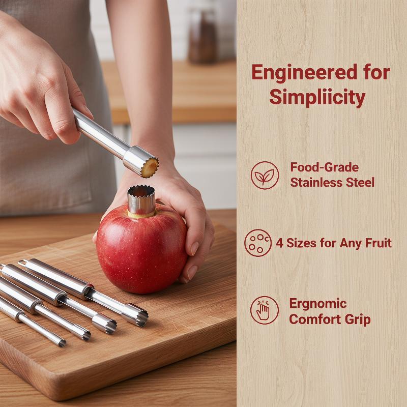 4pcs Fruit Core Remover Cutter - Kitchen Home Gadgets review and price