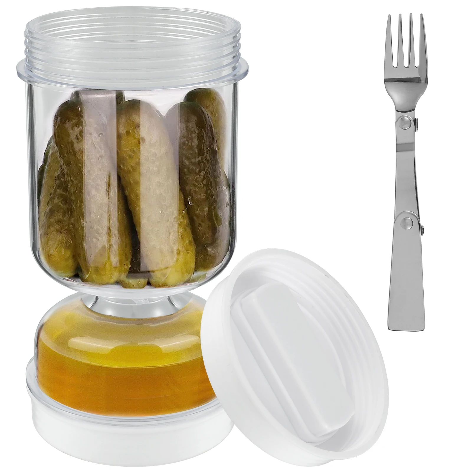 Pickles Jar With Forks Dry and - Korean Kitchen Gadgets review and price