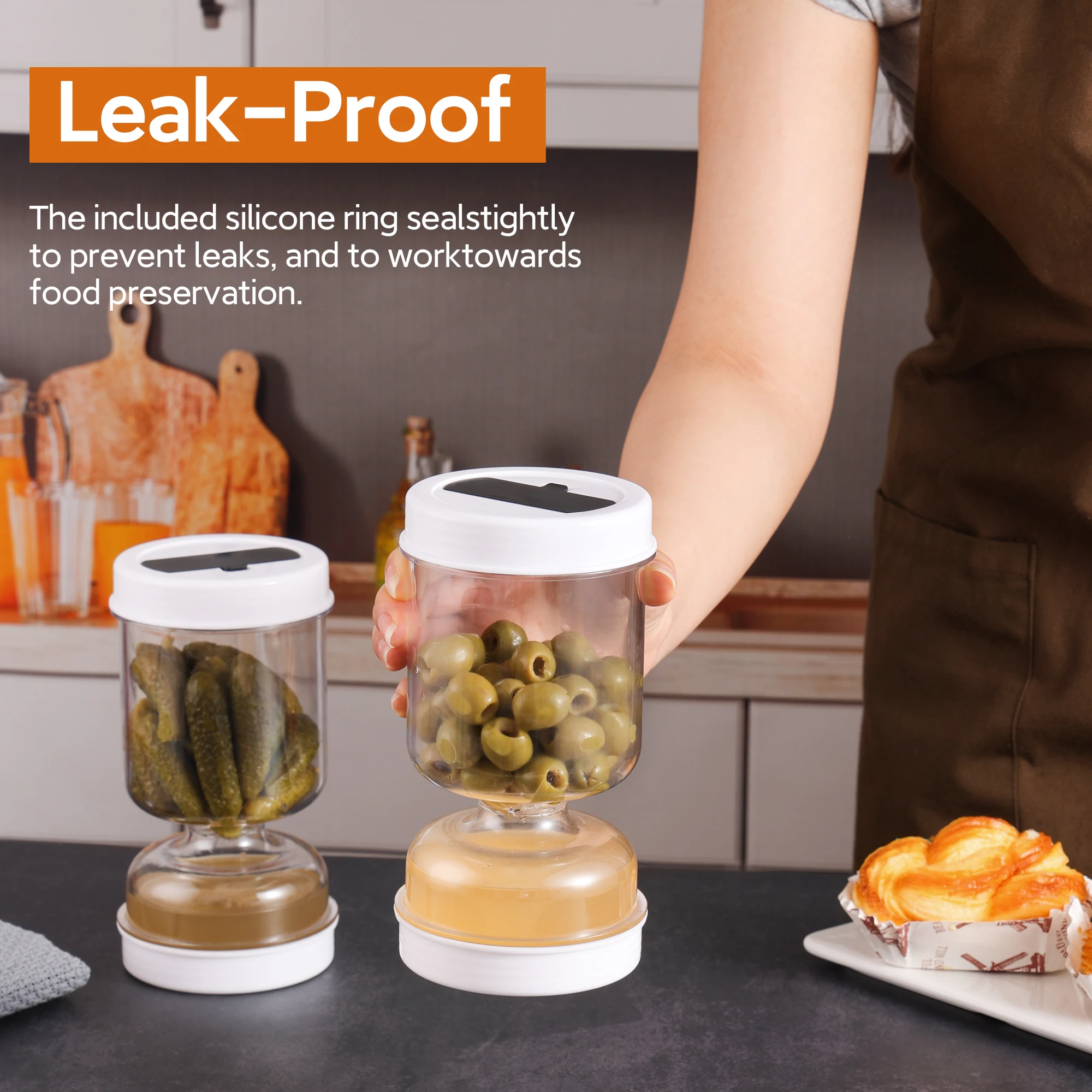 Pickles Jar With Forks Dry and - Korean Kitchen Gadgets review and price
