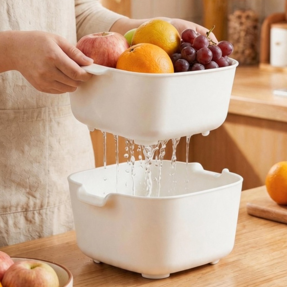 FoodGrade Two Tier Drain Baske - Kitchen Home Gadgets review and price