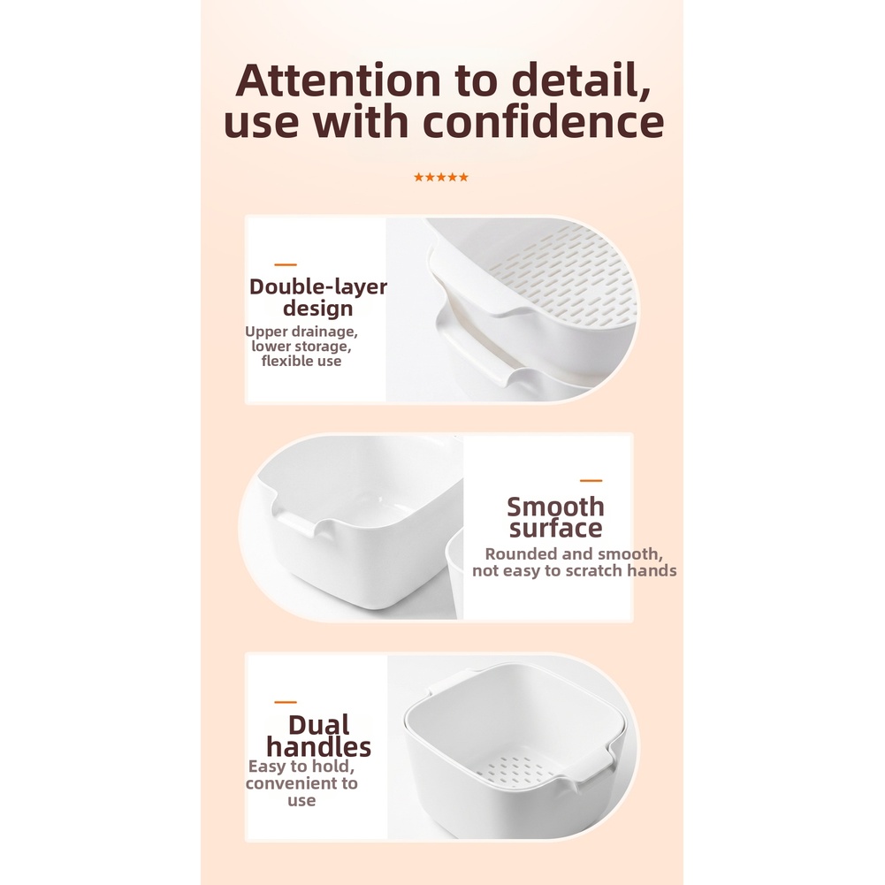 FoodGrade Two Tier Drain Baske - Kitchen Home Gadgets review and price