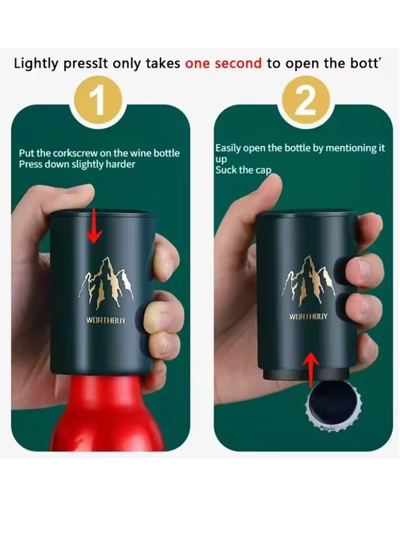 1Pcs Automatic Beer Bottle Ope - Kitchen Home Gadgets review and price