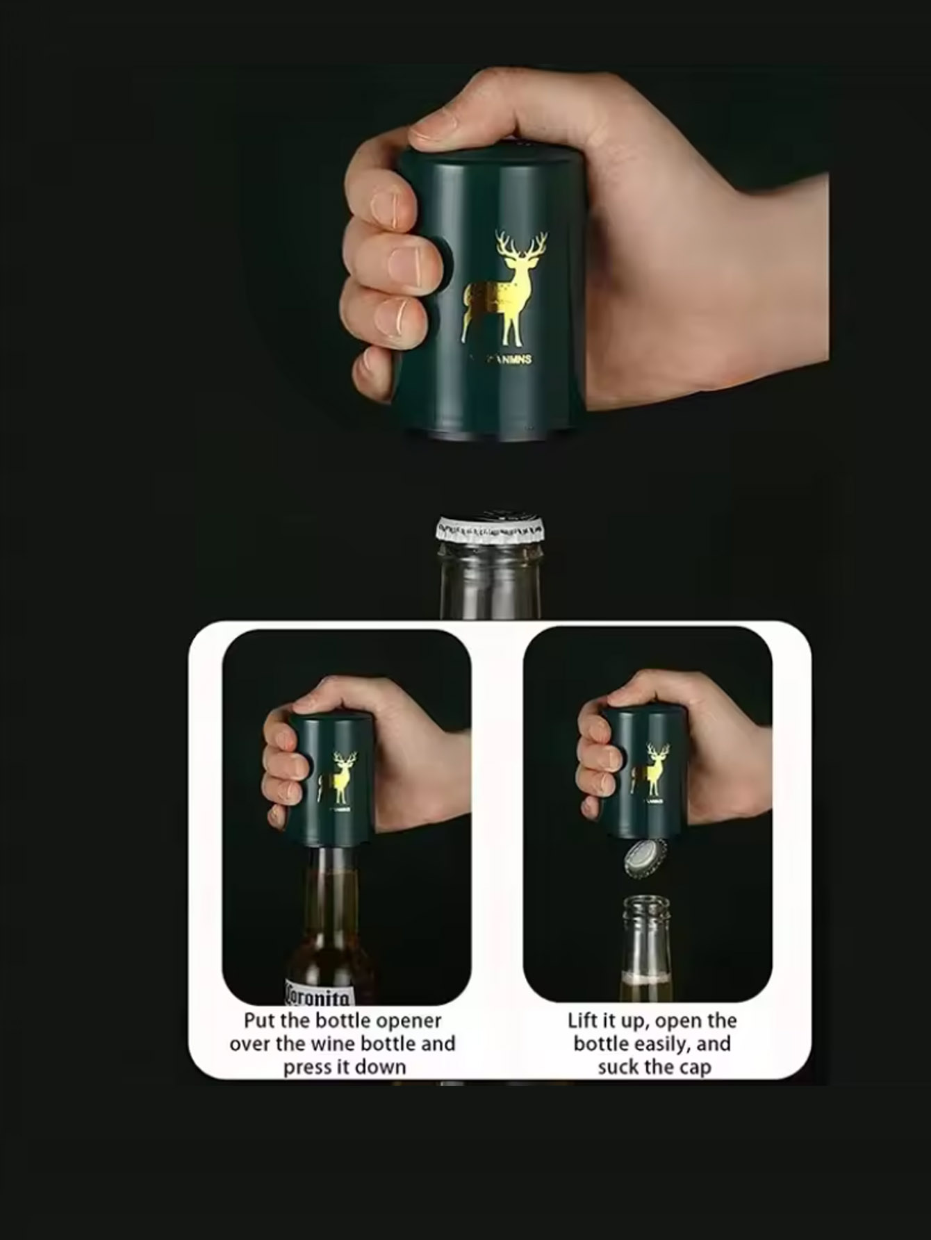 1Pcs Automatic Beer Bottle Ope - Kitchen Home Gadgets review and price
