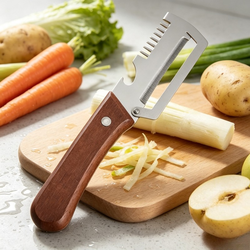 2‑in‑1 Serrated Vegetable Peel - Kitchen Gadgets Built In review and price
