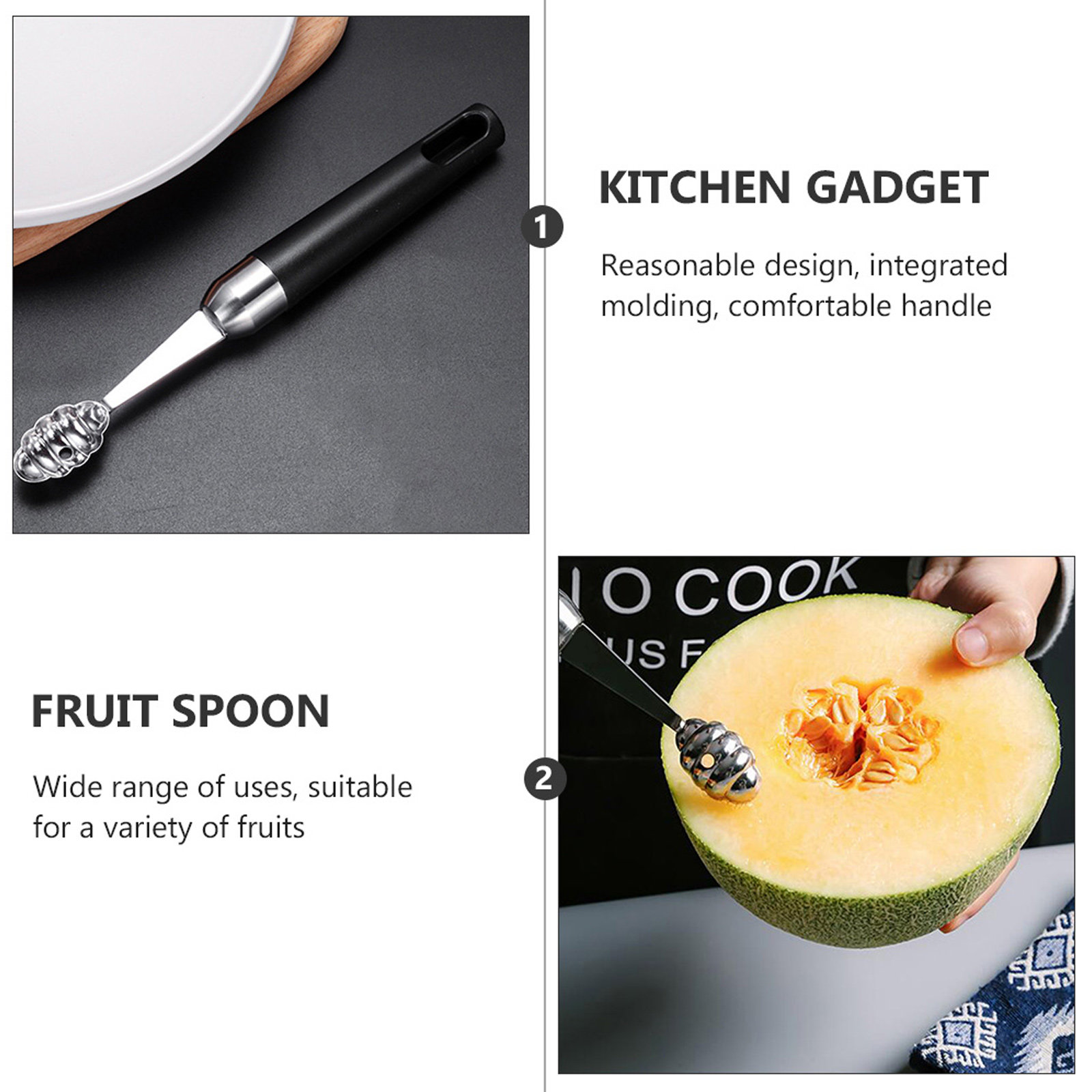 1Pcs Stainless Steel Fruit Sco - Kitchen Home Gadgets review and price